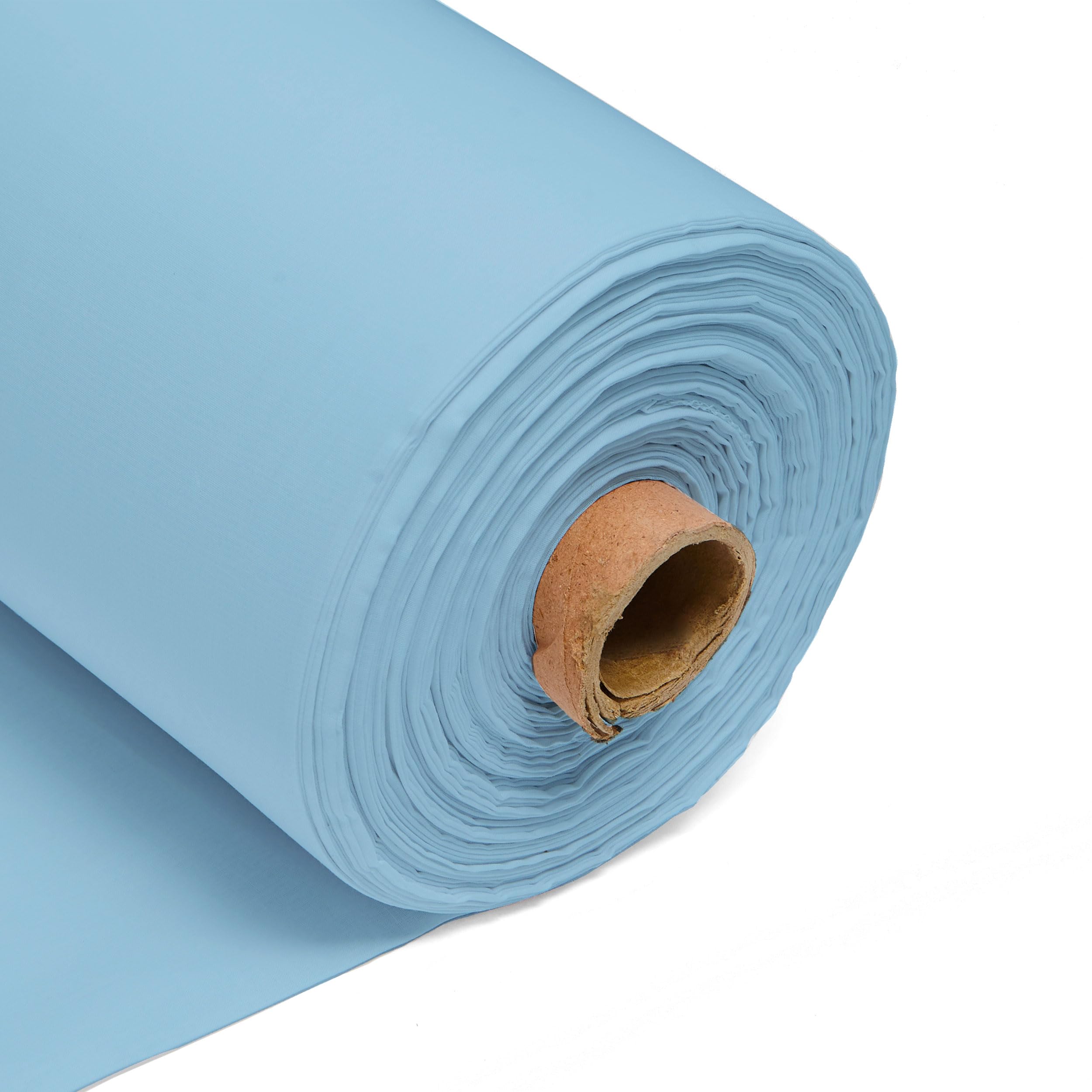 100% Cotton Fabric 60 Inch 150cm Wide 150GSM Material for Sewing, Dressmaking, Quilting, Curtain Linings, Pillowcases & Totes Fabric by The Half Metre by Discount Fabrics LTD(Baby Blue, 25m)