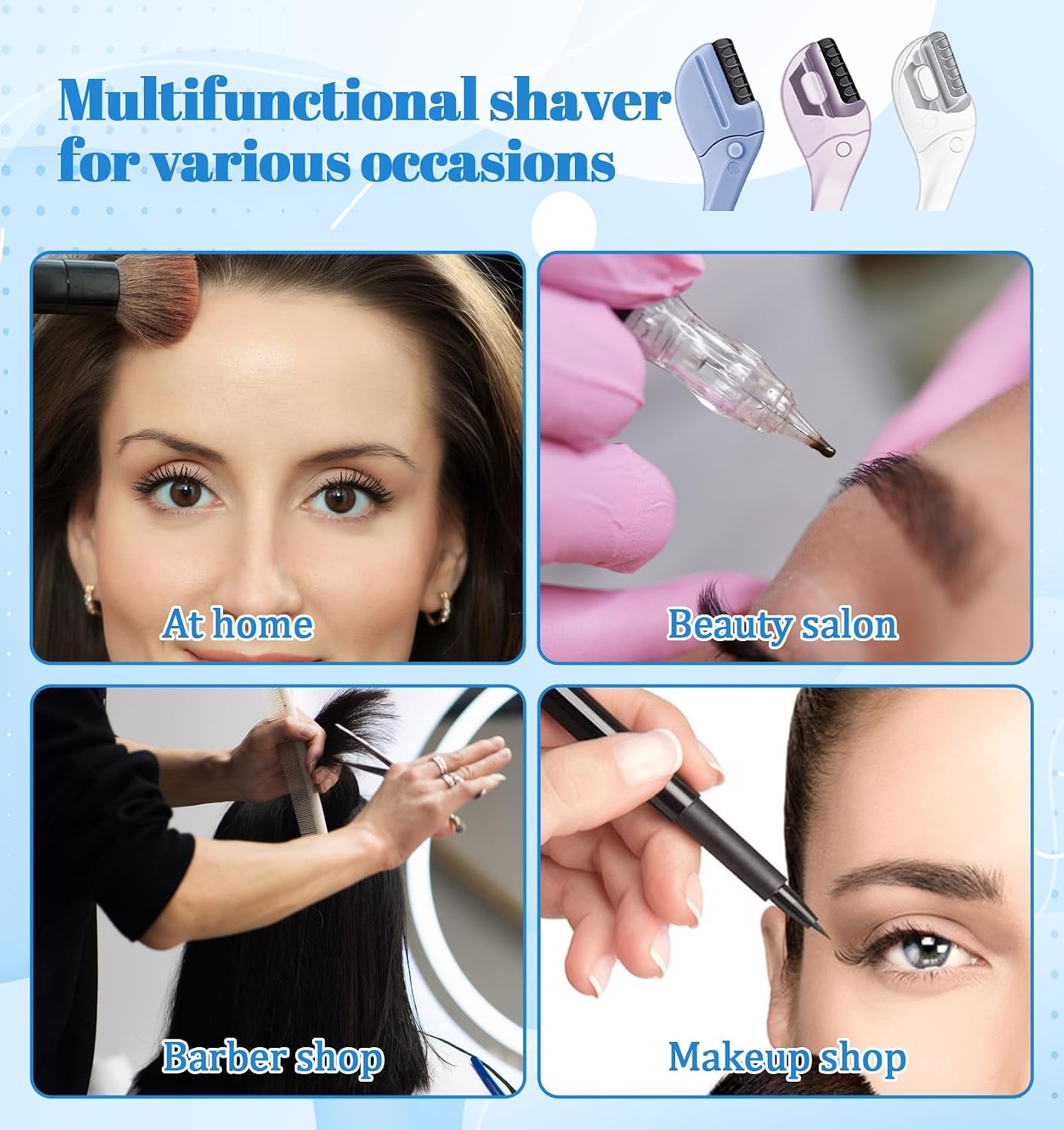 6Pcs Eyebrow Razor, Small Eyebrow Razor for Women with Protective Cover