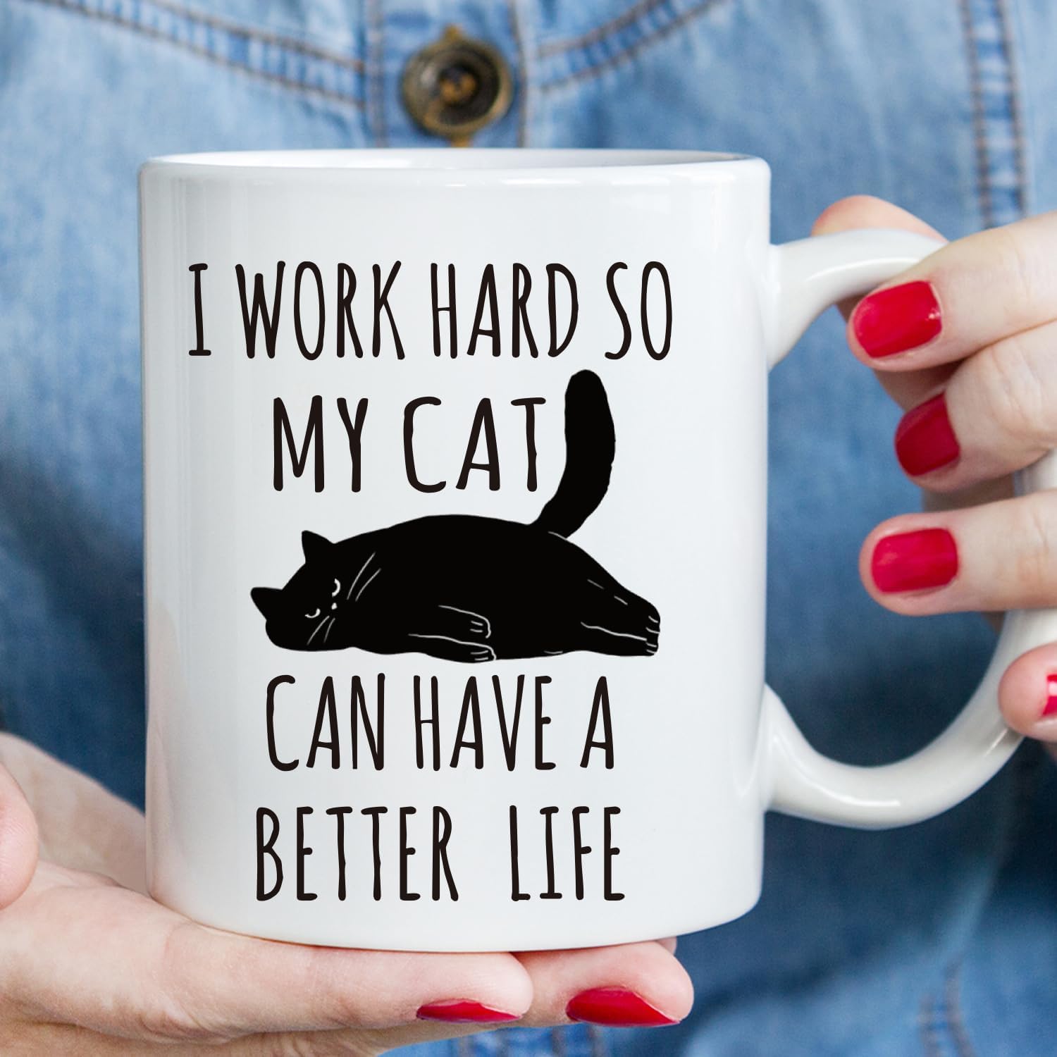 Funny Cat Themed Mug for Cat Lovers Gift - Boyfriend, Mom, Dad, Colleague, Boss - Birthday - Image 2