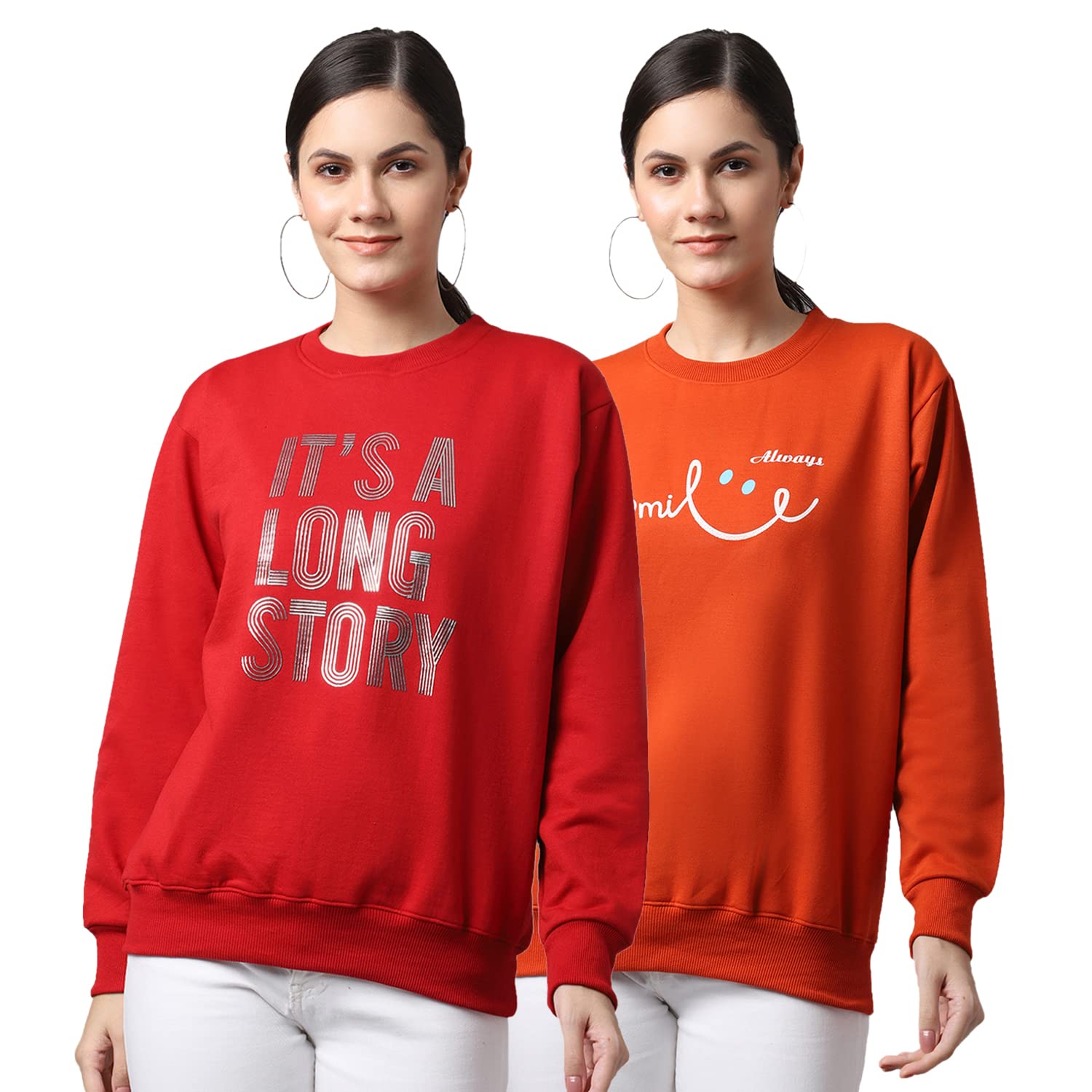 mack jonney Fleece Round Neck Sweatshirt for Women (Pack of 2)-SW_RRN_44_MRN_48_RST_002-P-picture-10