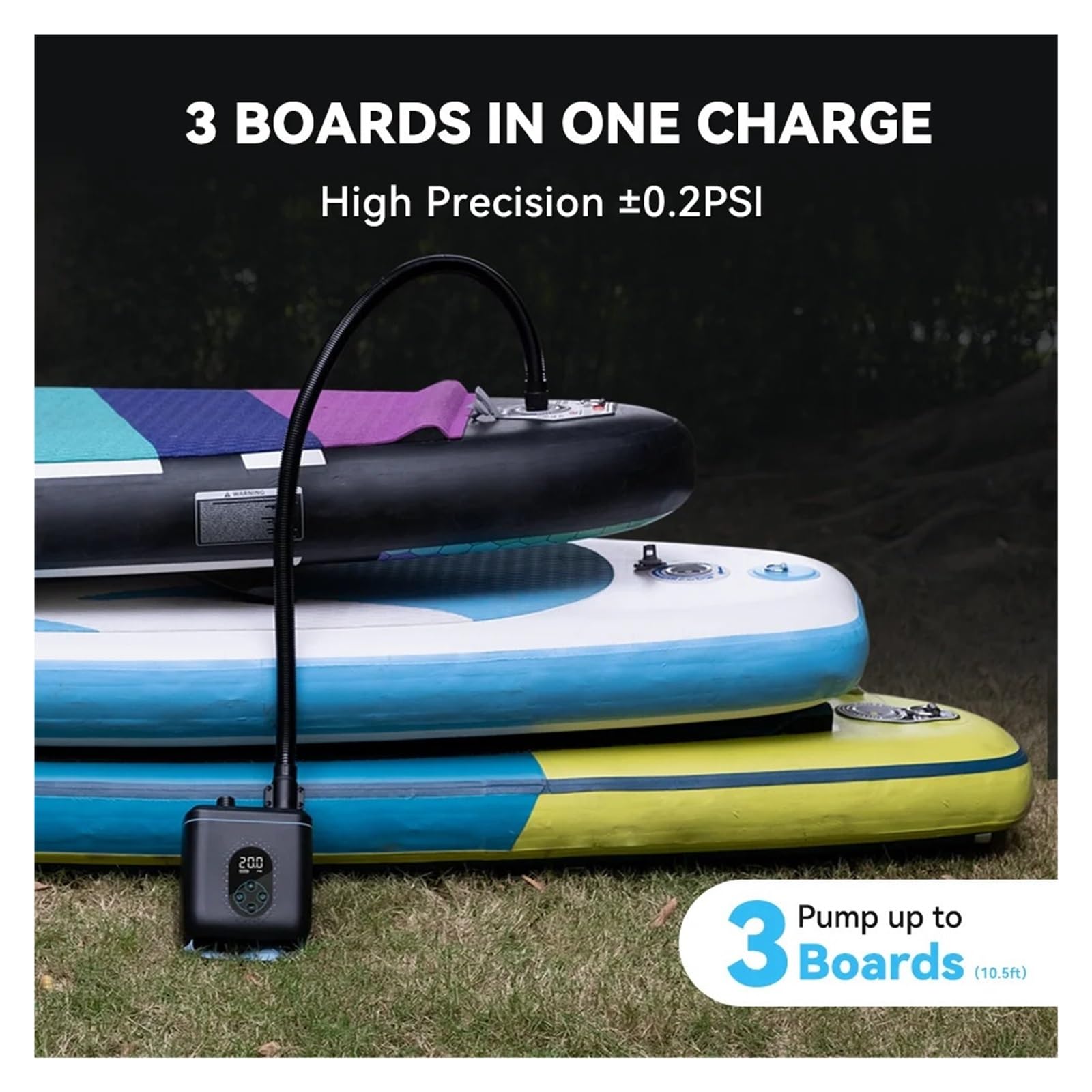 Pompa Elettrica For Gonfiaggio Di Tavole Da Paddleboard, Kayak E Barche Gonfiabili Inflazione Rapida