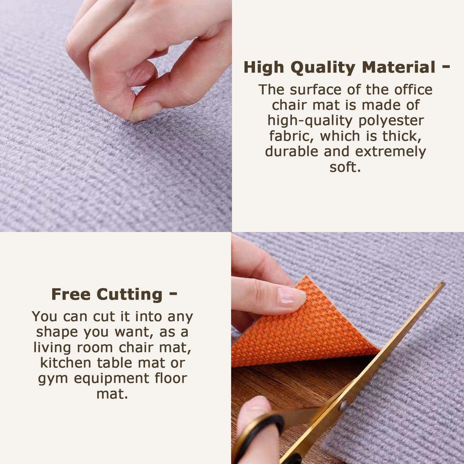 Surwin Bürostuhl-Unterlage 120x120cm - Rutschfeste Bodenschutzmatte Für Parkett & Laminat, Rot