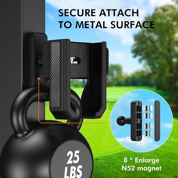 Magnetic Golf Cart Phone Holder, Rotatable Golf Cart Accessories