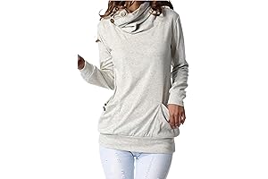 Womens Soft Plush Neckline Gathering Sweatshirt