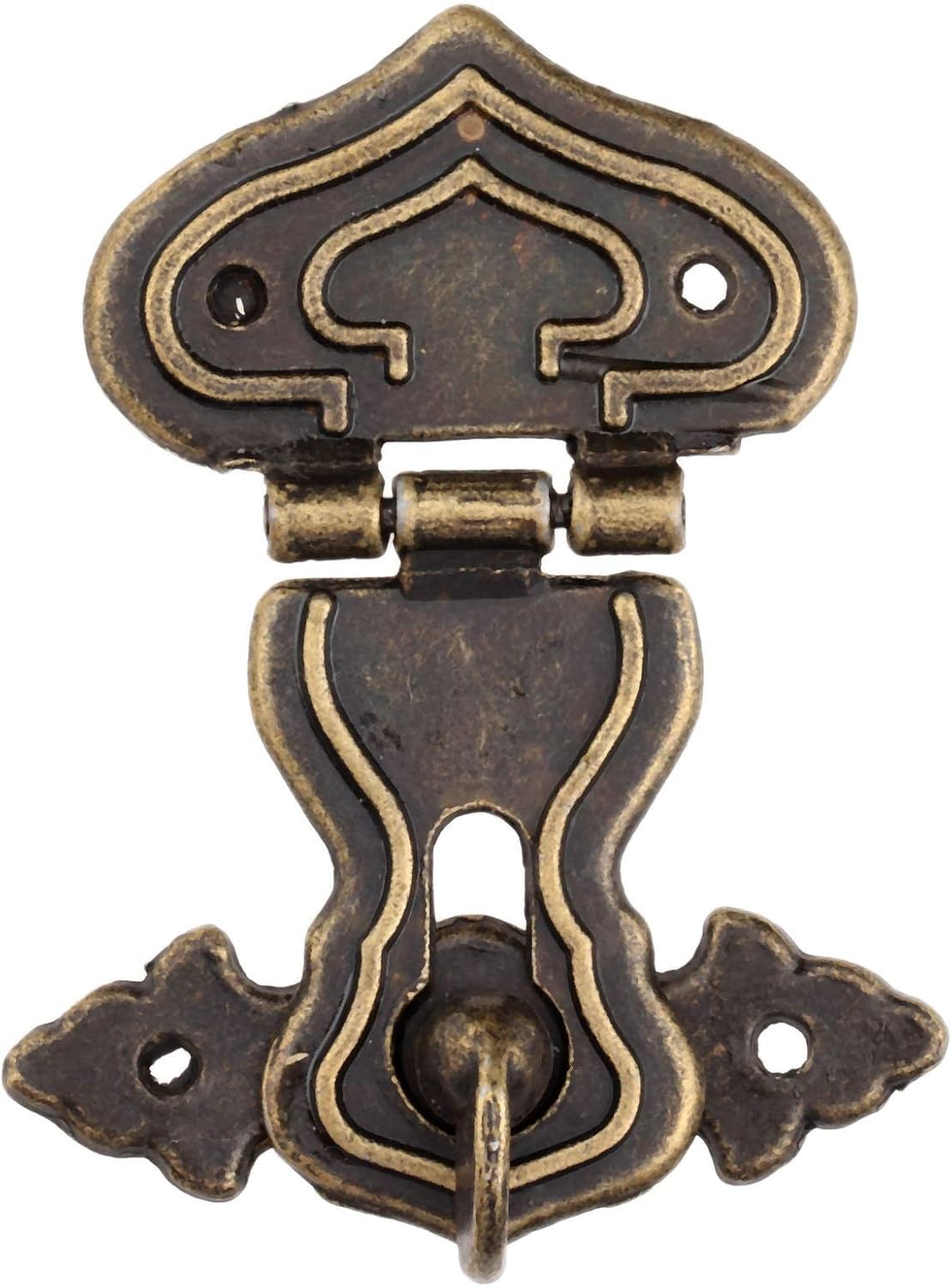 Hasp,1Pc 63x47mm Antique Metal Lock Decorative Hasps Hook Gift Wooden Jewelry Box Padlock with Screws Vintage Furniture Hardware