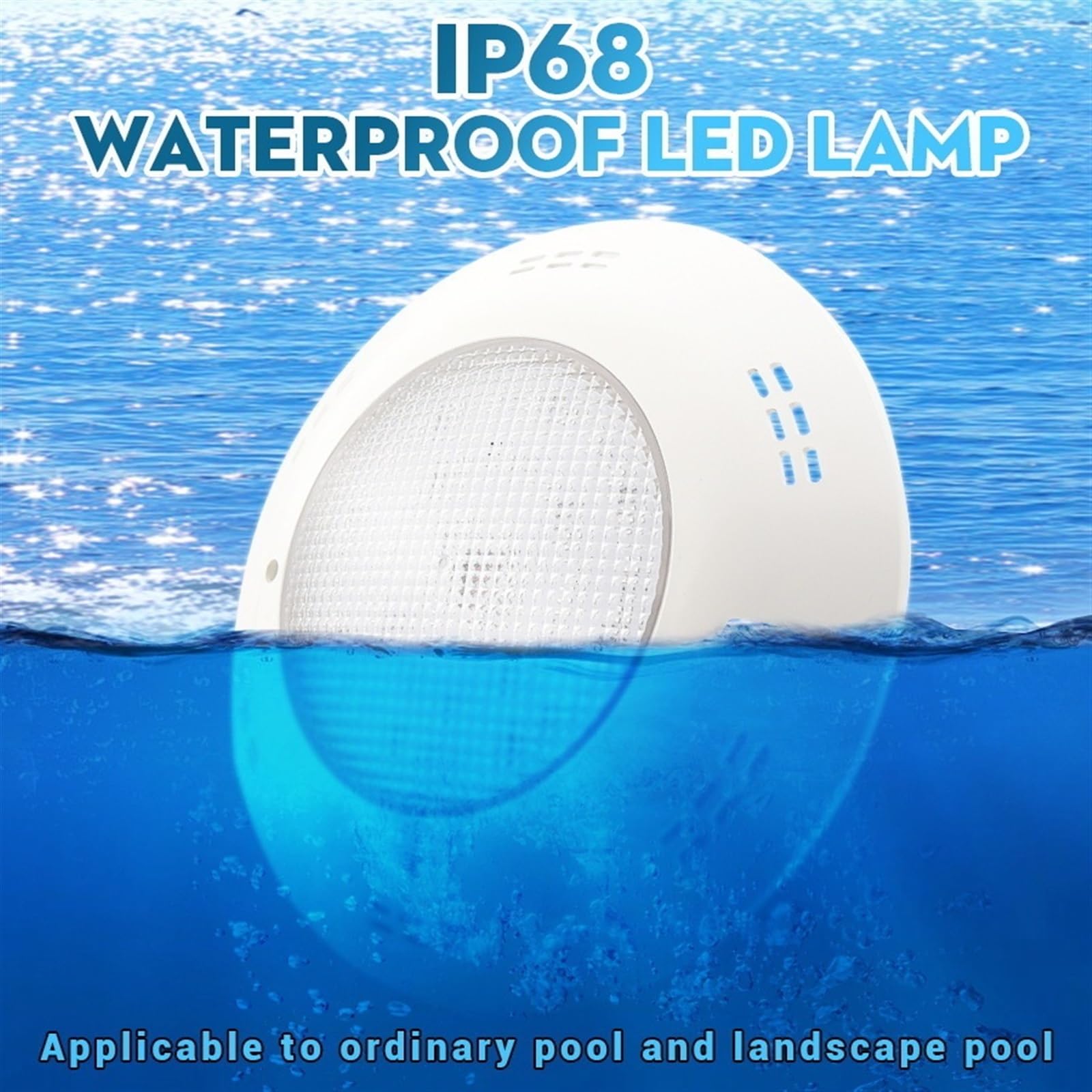 EDEDE Luci Piscina, Luci for Piscina Luci for Piscina Par Luci subacquee a Parete Luci subacquee RGB Colorate con Telecomando(Warm White,45W)