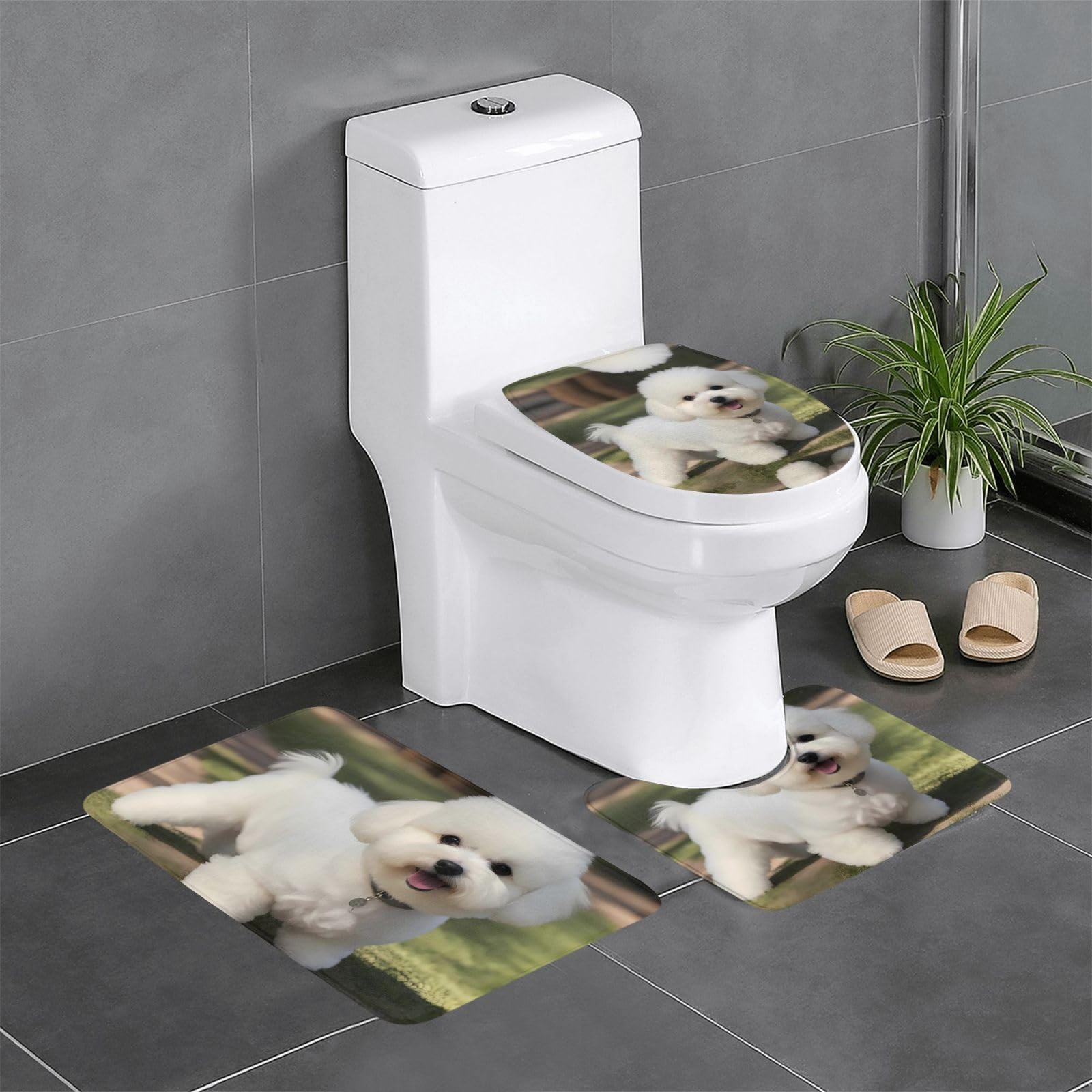 Tapis de bain flanelle absorbant pour sécuriser la douche de toute la famille