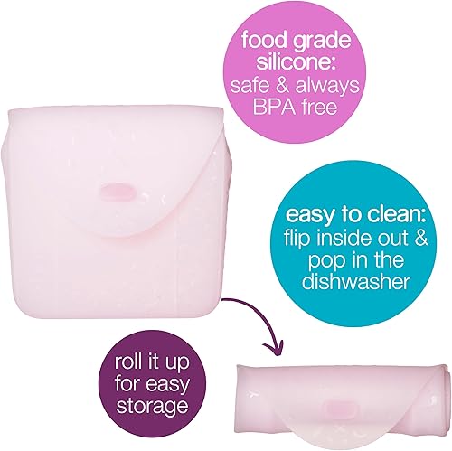 Miniatura 10 de b.box Nuevo bolsillo de silicona para sándwich, bolsa de silicona reutilizable, divisor de caja Bento, cabe en la lonchera  Apto para microondas,