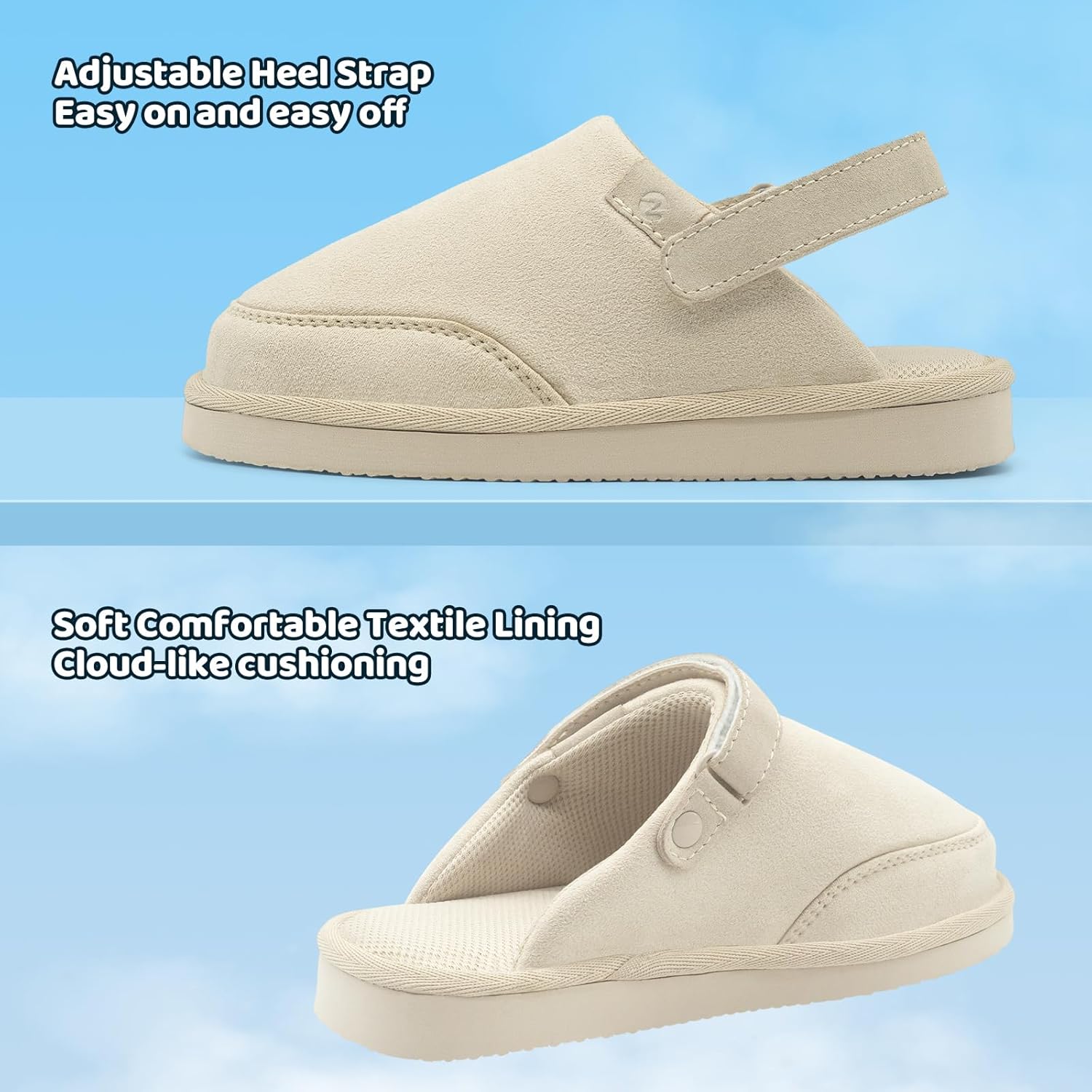 Kids Suede Clogs Girls Boys Clogs Slip On Sandals with Adjustable Strap for Children, Classic Toddler Slippers Non-Slip, Soft Textile Lining, Suede Mules for Indoor and Outdoor - Image 4