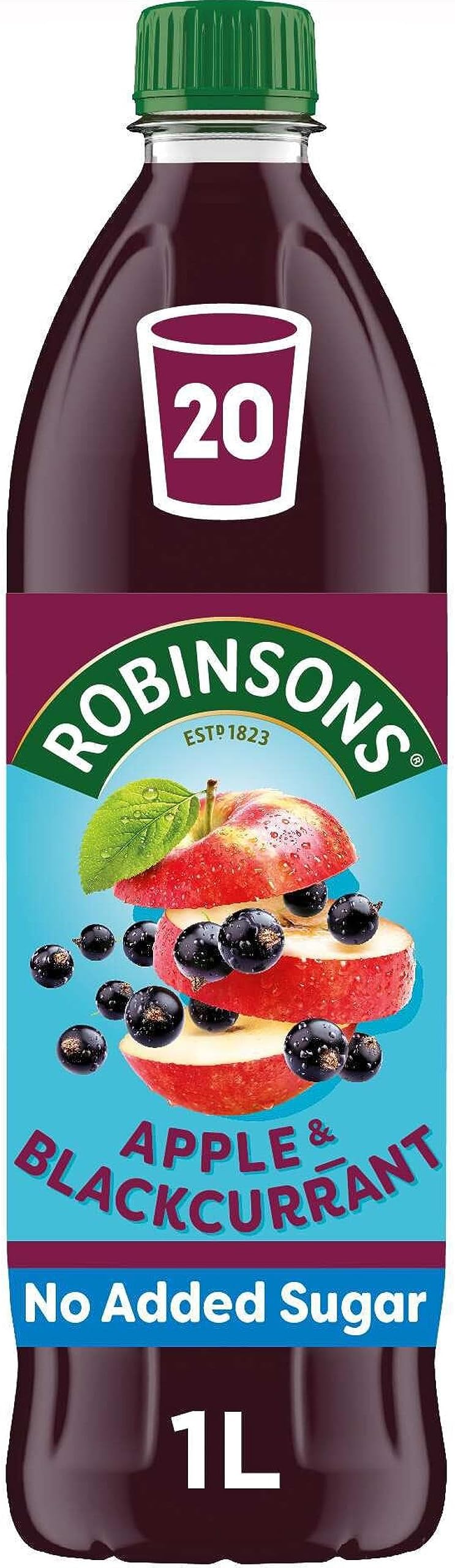 Robinsons Apple and Blackcurrant Squash No Added Sugar, 1L
