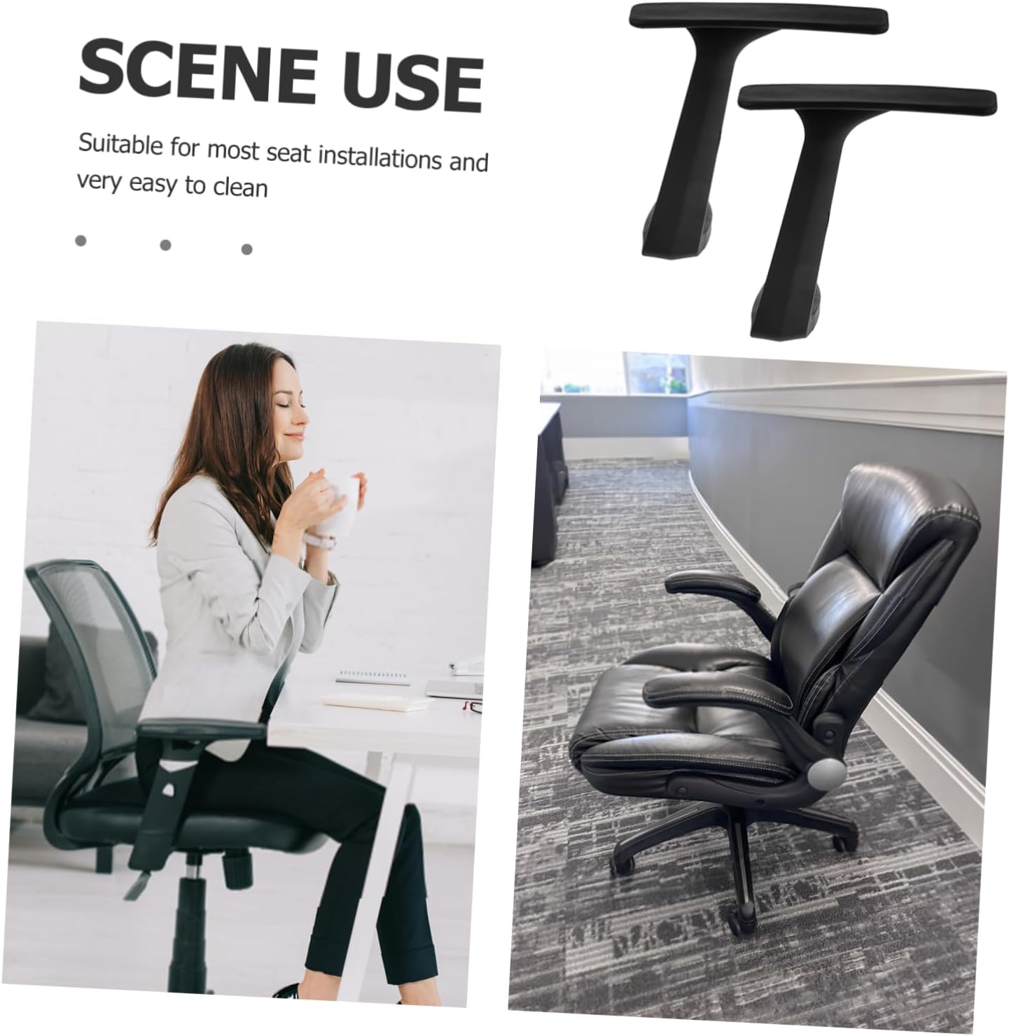 1pair Office Chair Arm Pads and Comfortable Replacement Armrests for Gaming and Office Chairs Easy Installation Stylish Design Fit