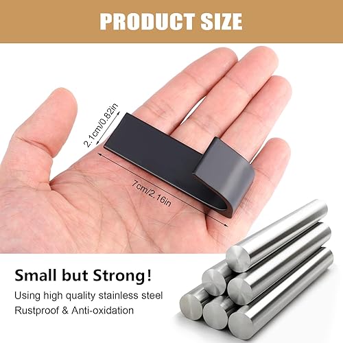 Miniatura 3 de Ganchos adhesivos resistentes, paquete de 6 ganchos de pared para colgar abrigos, batas, toallas, ganchos para colgar en la pared, ganchos para