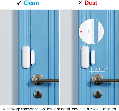 Door Chime When Opened, Window and Door Opening Sensor Alarm for Home Security / Kids Safety / Business Entering, 120dB Burglar Alert, 500FT-Range 52-Tunes 5-Volume, 1 Receiver + 2 Sensors, White