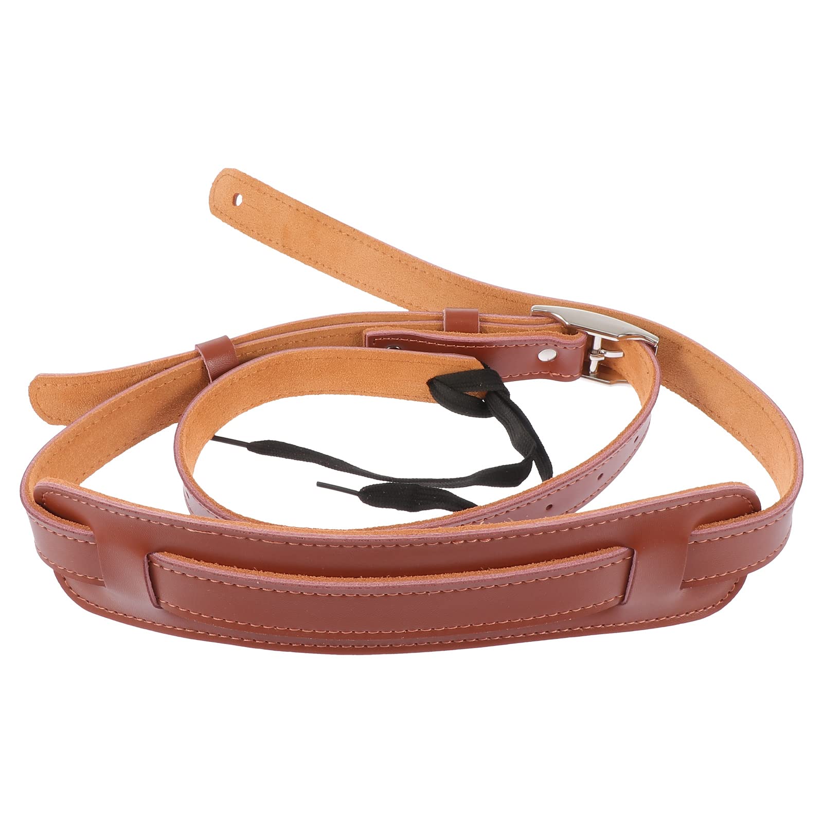 MAGICLULU Correa para Guitarra de Cuero Marrón Almohadilla Ajustable y Transpirable para Hombro, Diseño Creativo y Estilo Único para Guitarra Acústica Eléctrico