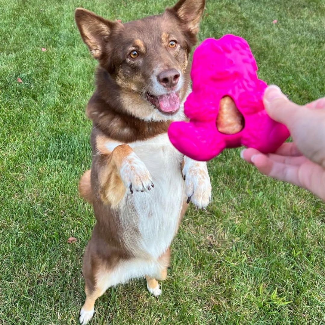 Yeti Puff and Play – Jouet interactif pour chien – Distributeur de friandises – Jouet à mâcher stimulant amusant pour la dentition, l'entraînement comportemental, apaisant l'anxiété, pour les mâcheurs