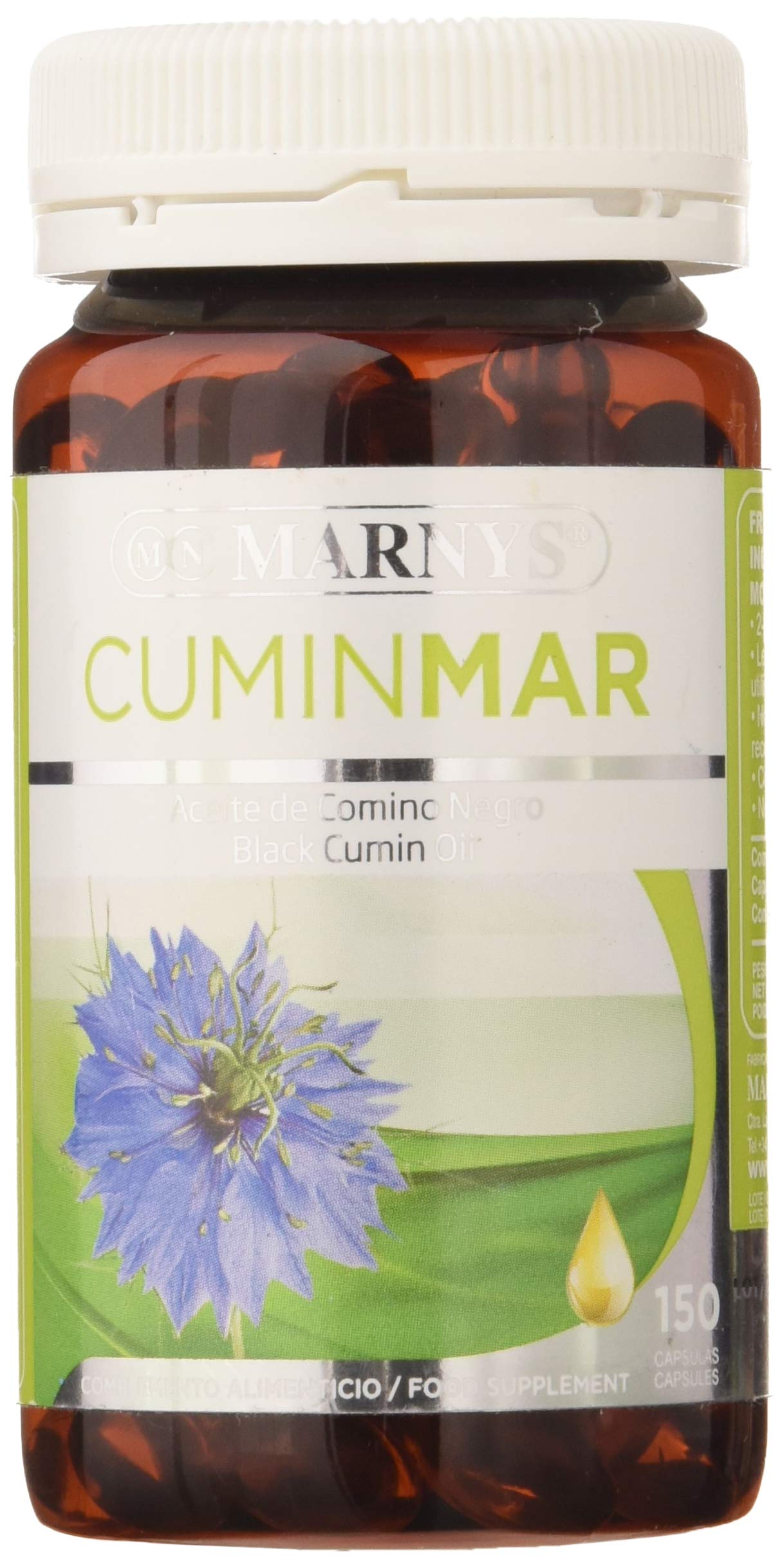Marny's Cuminmar Aceite de Comino Negro Molestias Respiratorias en Primavera, 50 Cápsulas