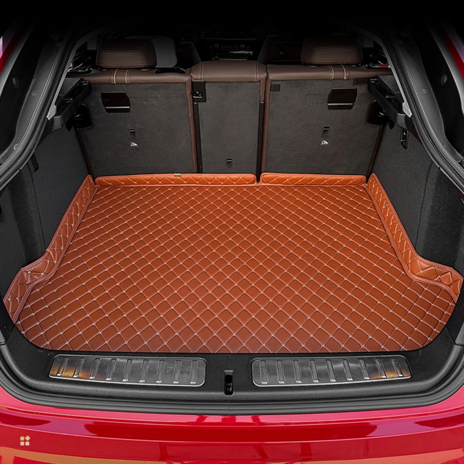 Car Trunk Mat for Kia Optima 2005 2006 2007 2008, Custom Fit PU Leather Cargo Liner, All-Weather Waterproof Rear Trunk Liner Protector, Auto Interior Accessories