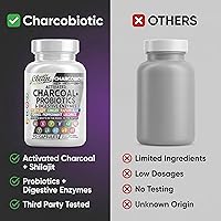 Vista 7 de Clean Nutra - Píldoras de carbón activado + enzimas digestivas probióticas Shilajit para la salud digestiva cápsulas con menta hinojo regaliz