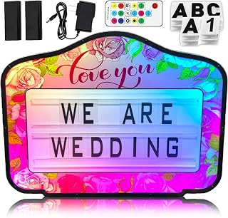 VIP Bottle Service Wedding Sign, 8 Color Bottle Service Sign, with 4 Sets of Letters, 1 Set of Numbers and 2 4000mah Batteries, 8 Hours of Ultra-Long Battery Life, for Weddings