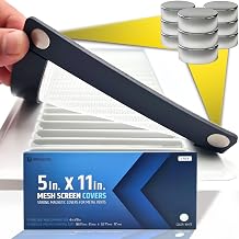 Powerful Magnetic Vent Screen Mesh Covers 3-Pack That Will Never Move or Fall - for Floor, Wall & Ceiling Registers of Width 5" to 6", Length 11" to 12" - Super Strong Neodymium Magnets | White