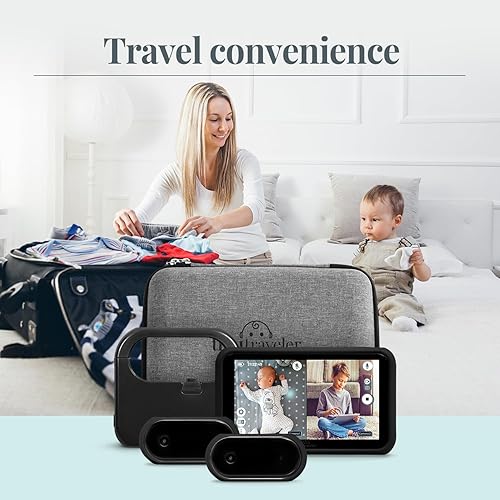 Miniatura 7 de Tiny Traveler Monitor de bebé de 5" con 2 cámaras y 1 cargador portátil negro