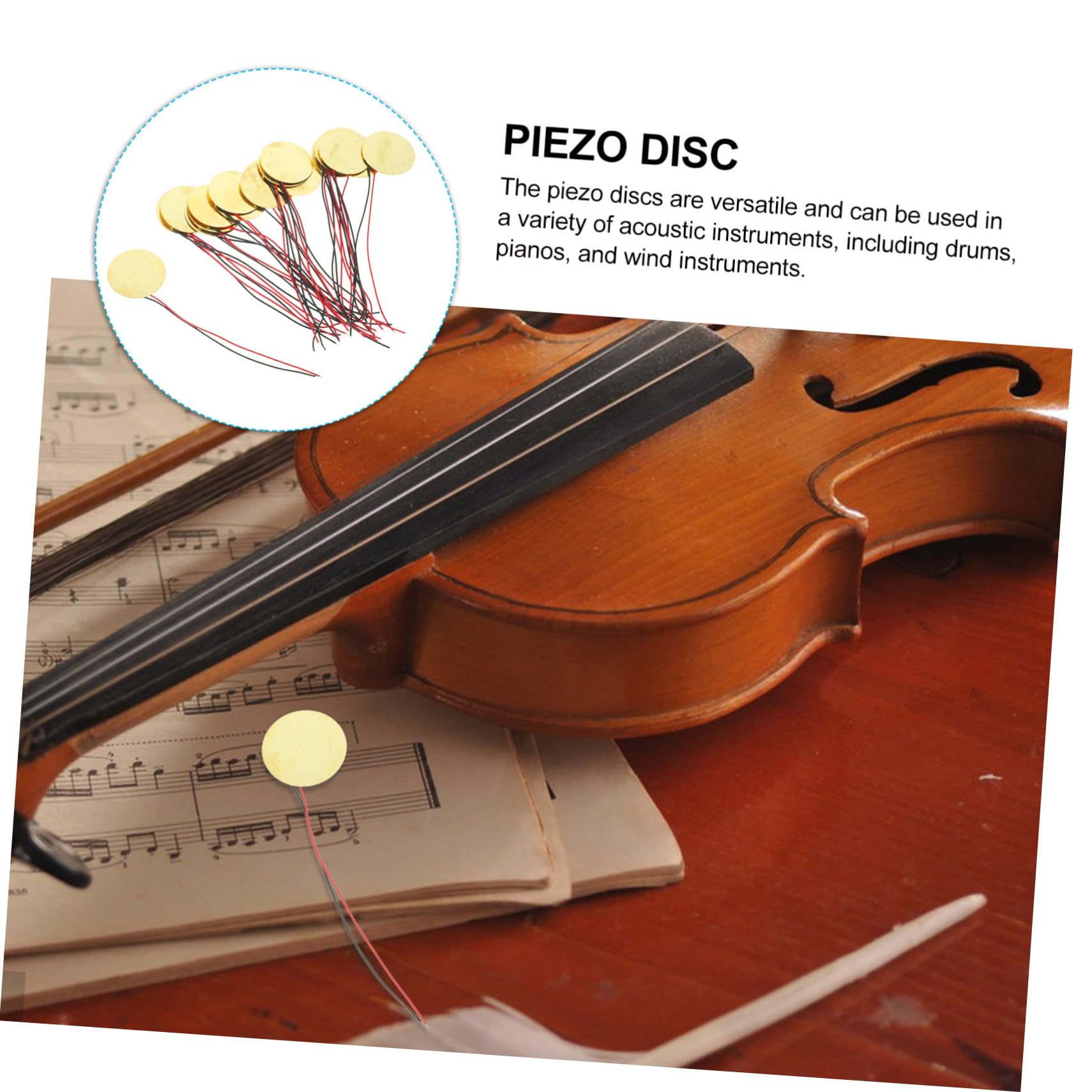 NULYLU Discs 20pcs for Musical Instruments Live and Recording Sessions Durable Noise- Sound