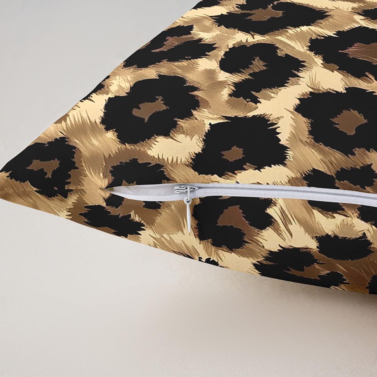 Black Brown Leopard Print Decorative Pillow Cover, Cheetah Leopard Throw Pillow Cover For Bedroom Living Room Decor, African Wild Animal Theme Cushion Cover For Teen Adult Boys Girls, 24X24