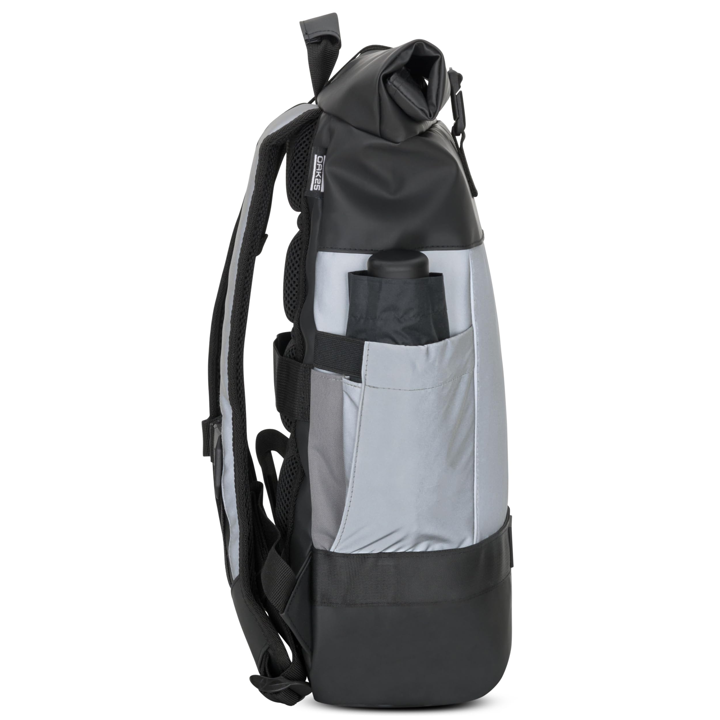 OAK25 Rolltop plecak damski i męski – Commute M – odblaskowy plecak rowerowy – wysoka widoczność i bezpieczeństwo – plecak rowerowy z kieszenią na laptopa – odporny na działanie wody
