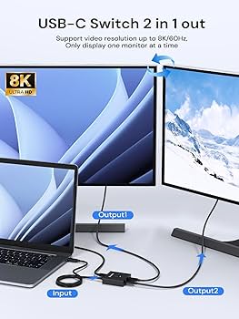 Amazon.com: Dockteck USB C Switch, Bi-Directional Switcher