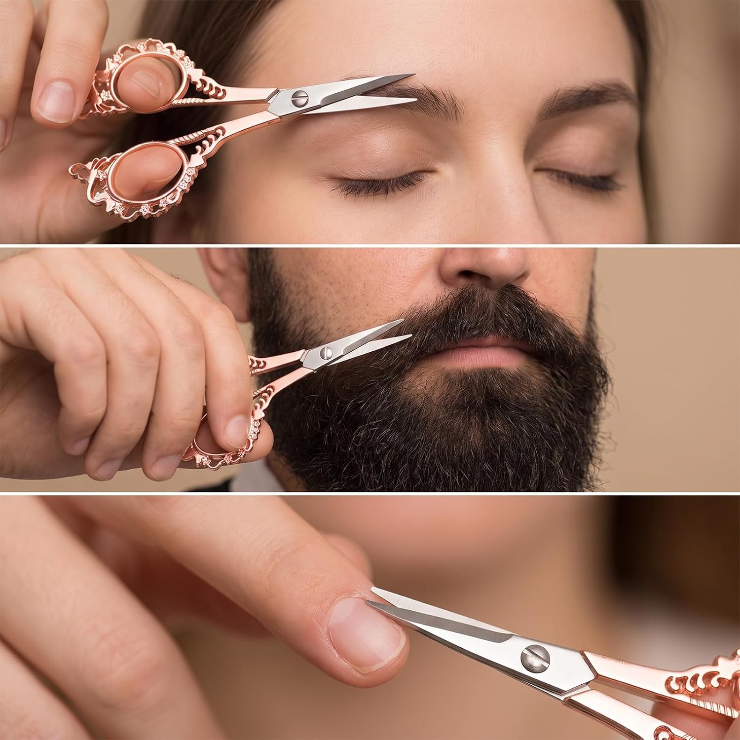 Professional Grooming Mini Scissors, Eyebrow Scissors for Women
