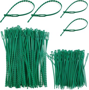 GXXMEI 200PCS Adjustable Plant Ties - Flexible Green Multi-Function Sturdy Garden Twist Tie for Plant Support, Tree, Shrub - PT-200