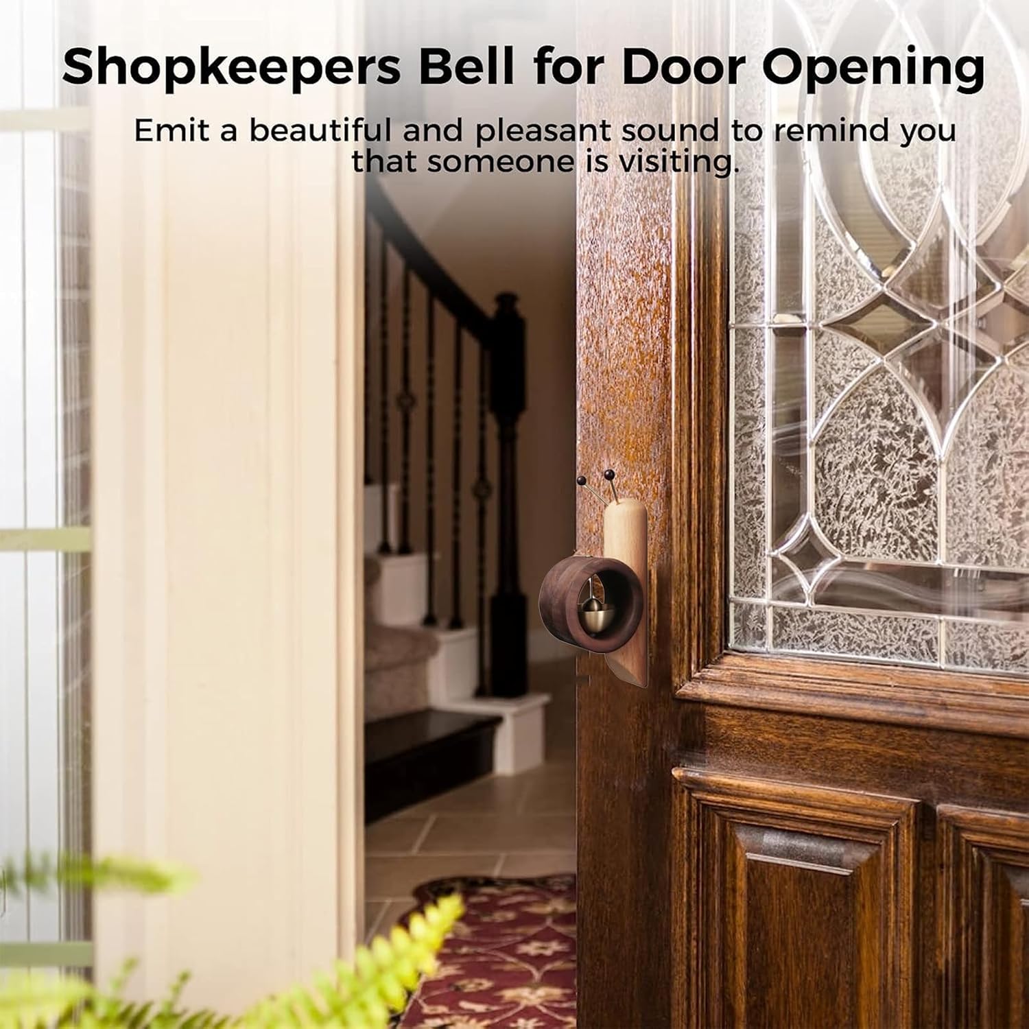 Magnetic Attached Door Chime, Shopkeepers Bell for Door Opening, Entry Alert Chime Generating Pleasant Sounds, for Door Wall Store Wardrobe Decor