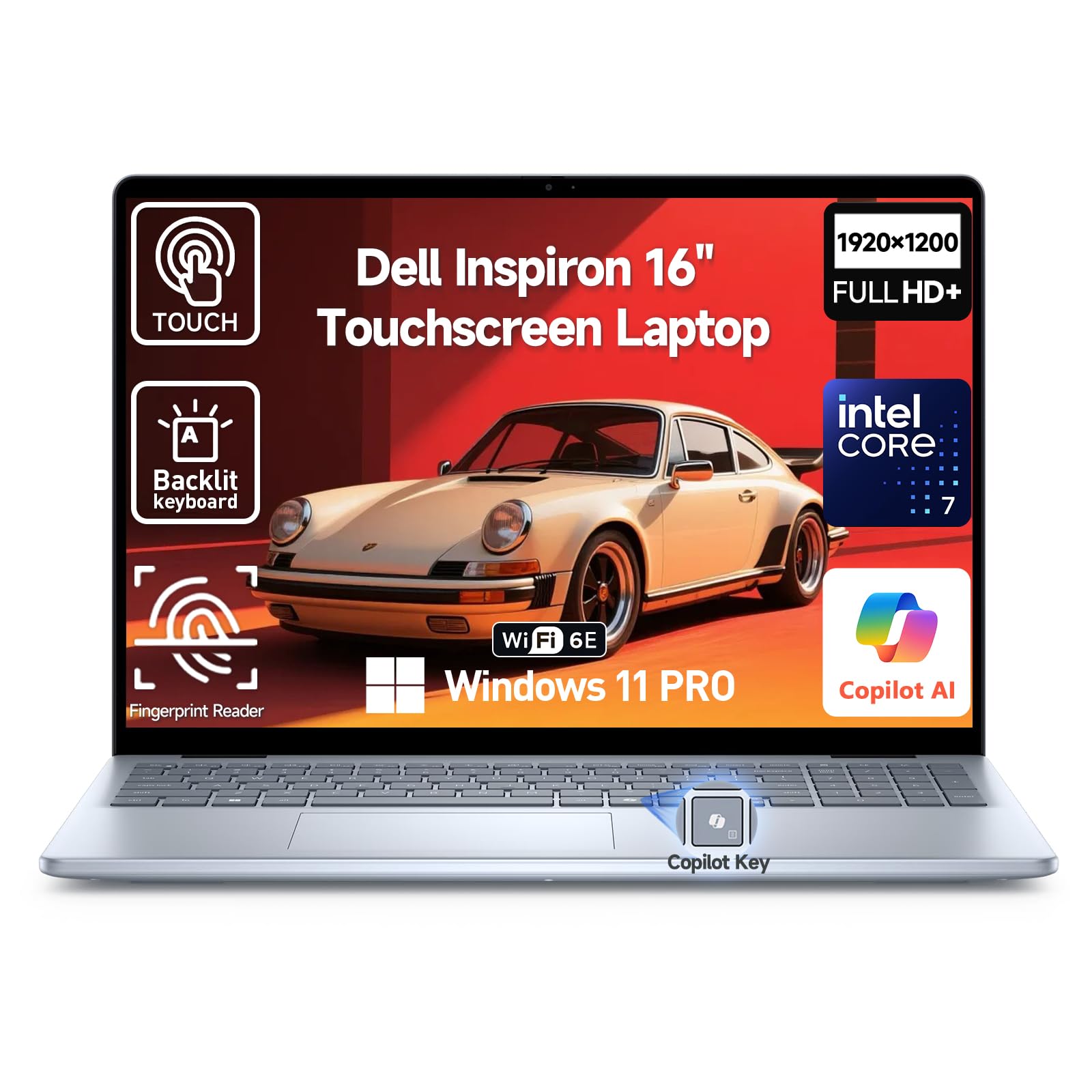 Dell Inspiron 16 Touchscreen Laptop PC, Intel 10-Core 7, 32GB DDR5 1TB SSD