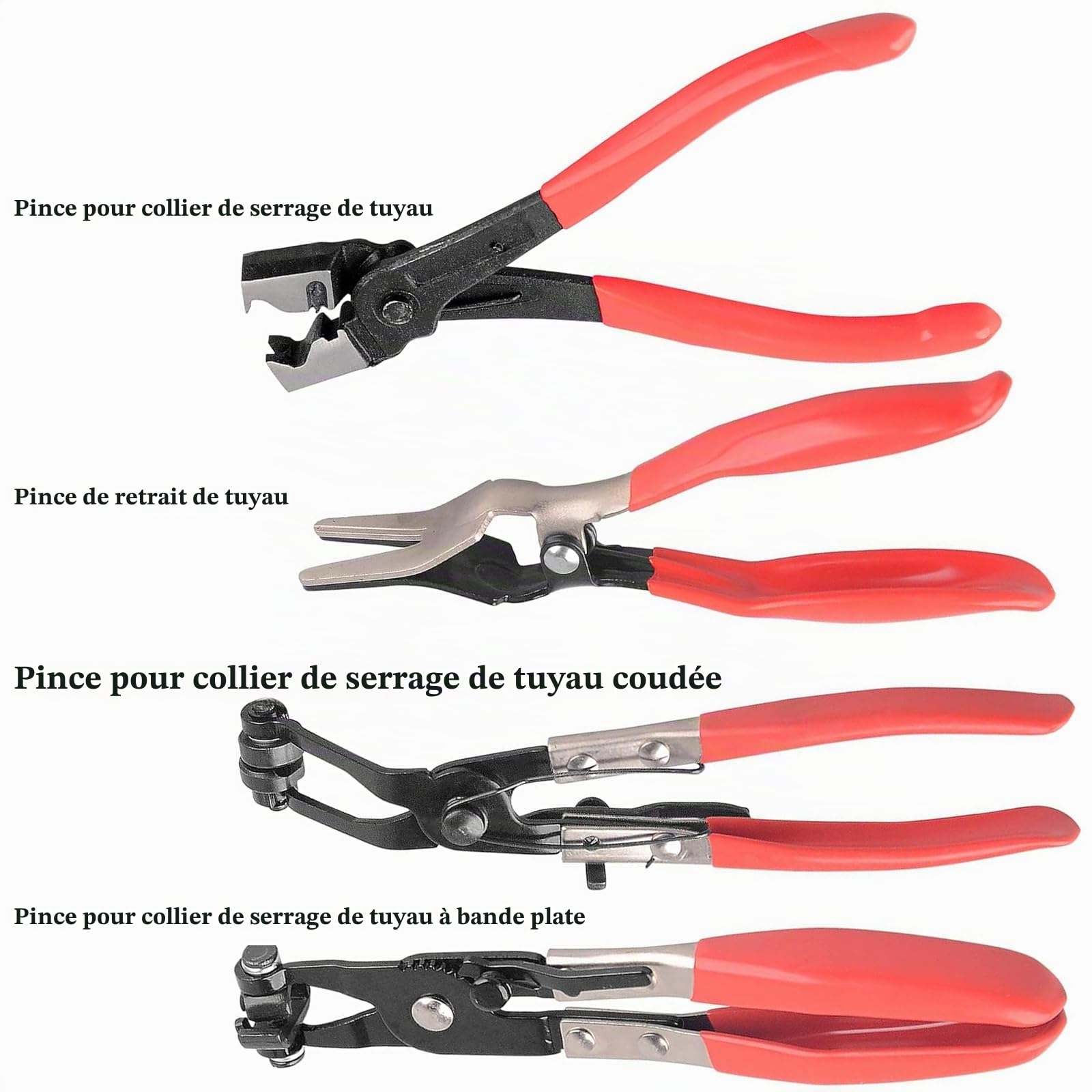 Lot de 9 pincettes à colliers et serrage et 6 pincettes de serrage pour tuyau de voiture