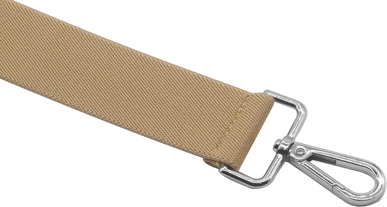 Suspenders For Men 1.4 Inch X Back Wide Suspender Heavy Duty Swivel Belt Loops With 4 Snap Hooks