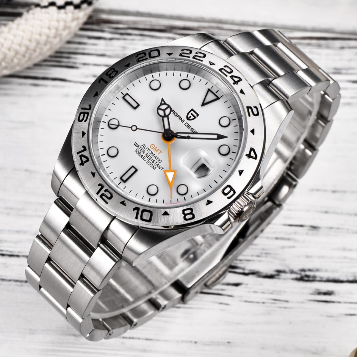 Pagani Design herrenuhr automatik GMT Business Sports Mechanisch Herrenuhren Wasserdicht 100M Analogue Edelstahl Armbanduhr für Männer