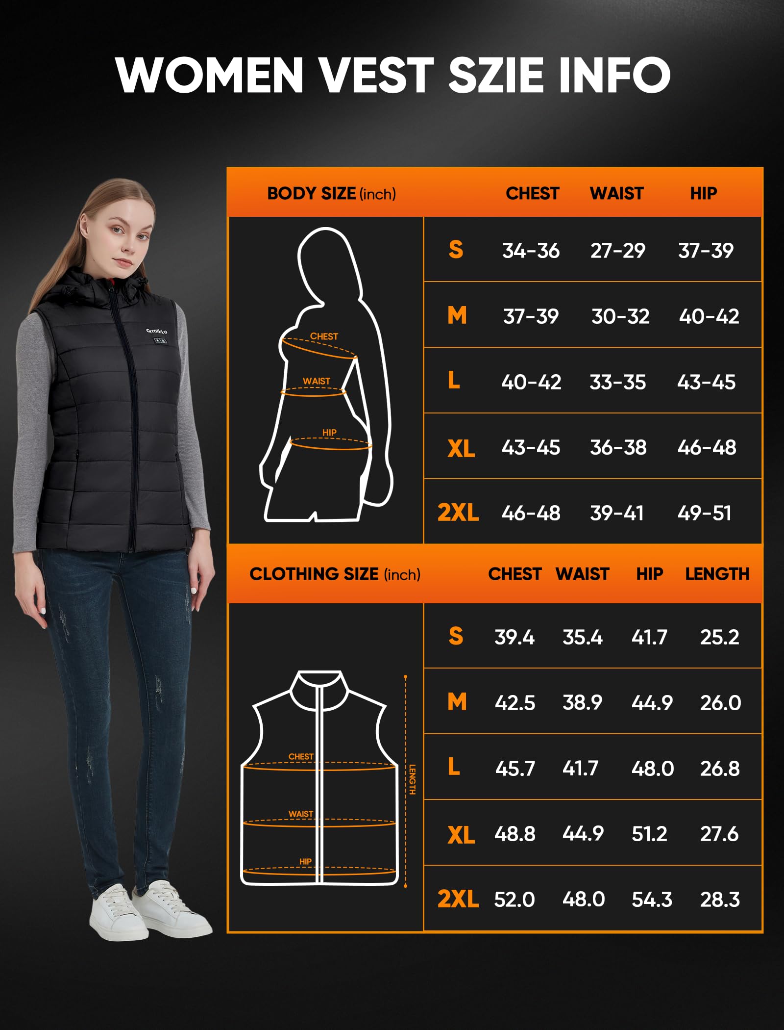 Heizweste Damen Mit Batteriepack 16000mAh Heizweste Herren - Heated Vest for Womens and Mens Wiederaufladbare Beheizte Weste