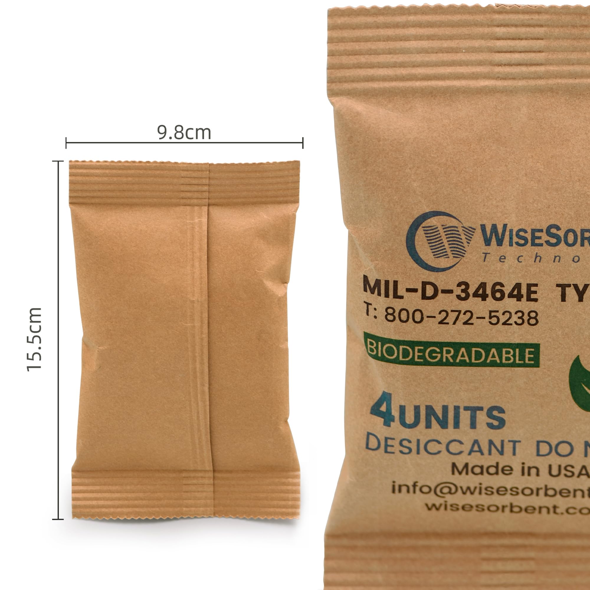 Kraft Clay Desiccants Packs For Safe, 132 Gram 3 Packs