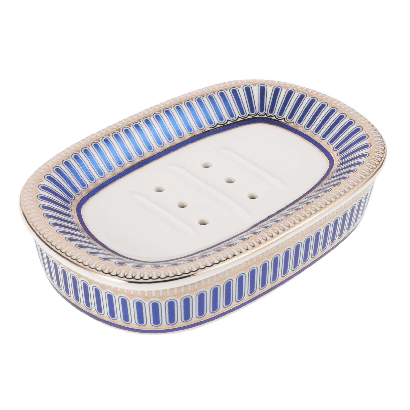 Jabonera Pequeña de Cerámica con Diseño de Drenaje Múltiple | Estilo Simple y Elegante, Diseño Desmontable, Fácil de Limpiar, Uso Versátil en Baño y Ducha