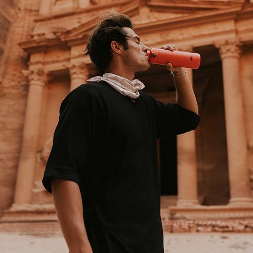 Miniatura 4 de GSI Outdoors Microlite 500 - Botella aislada al vacío abatible, ligera, taza de viaje de acero inoxidable, tapa abatible a prueba de fugas, termo