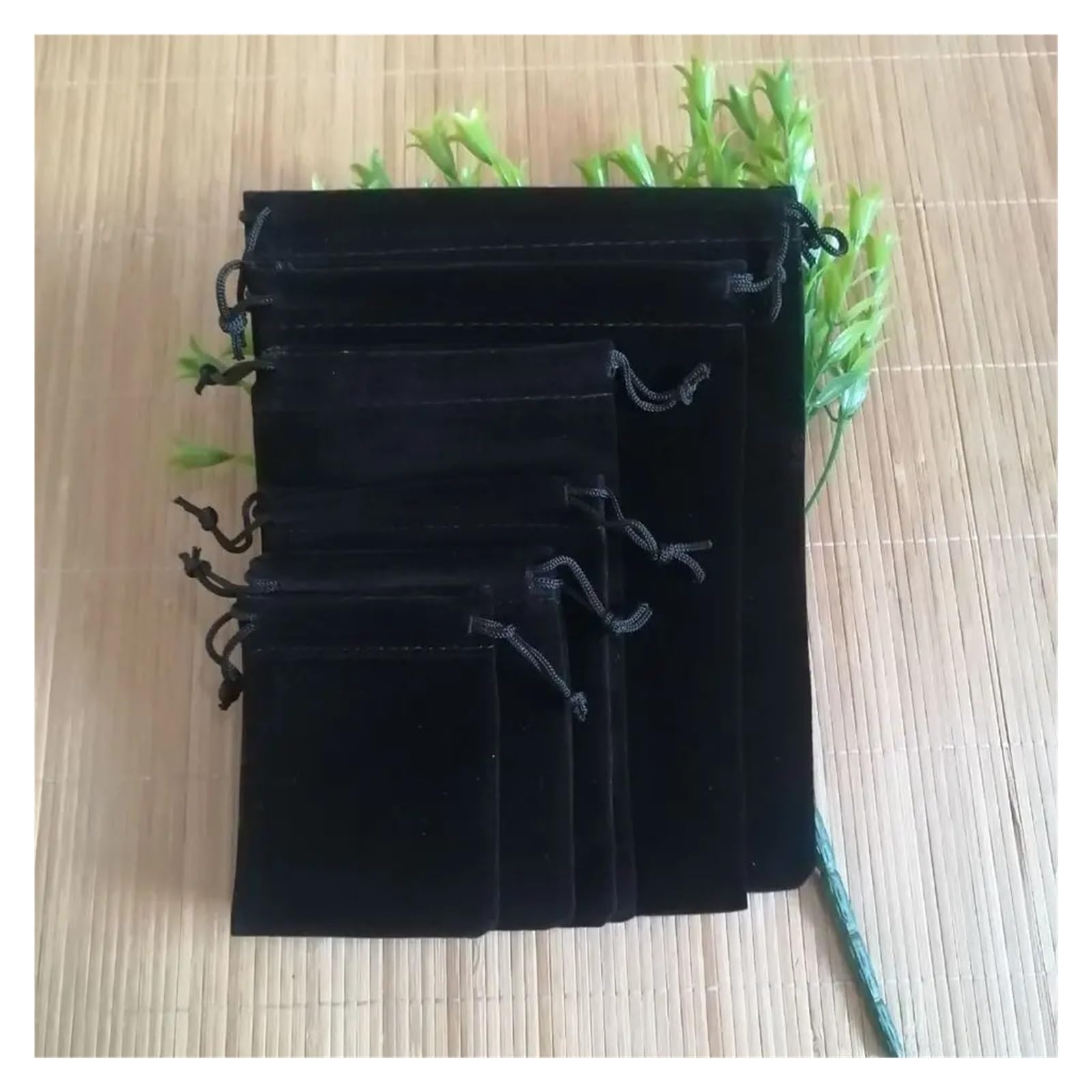 Samtbeutel Schmuckbeutel 20 Teile/los Schwarz Kordelzug Samt Taschen Schmuck Beutel Hochzeit Verpackung(30x40cm,25lot(500pcs))