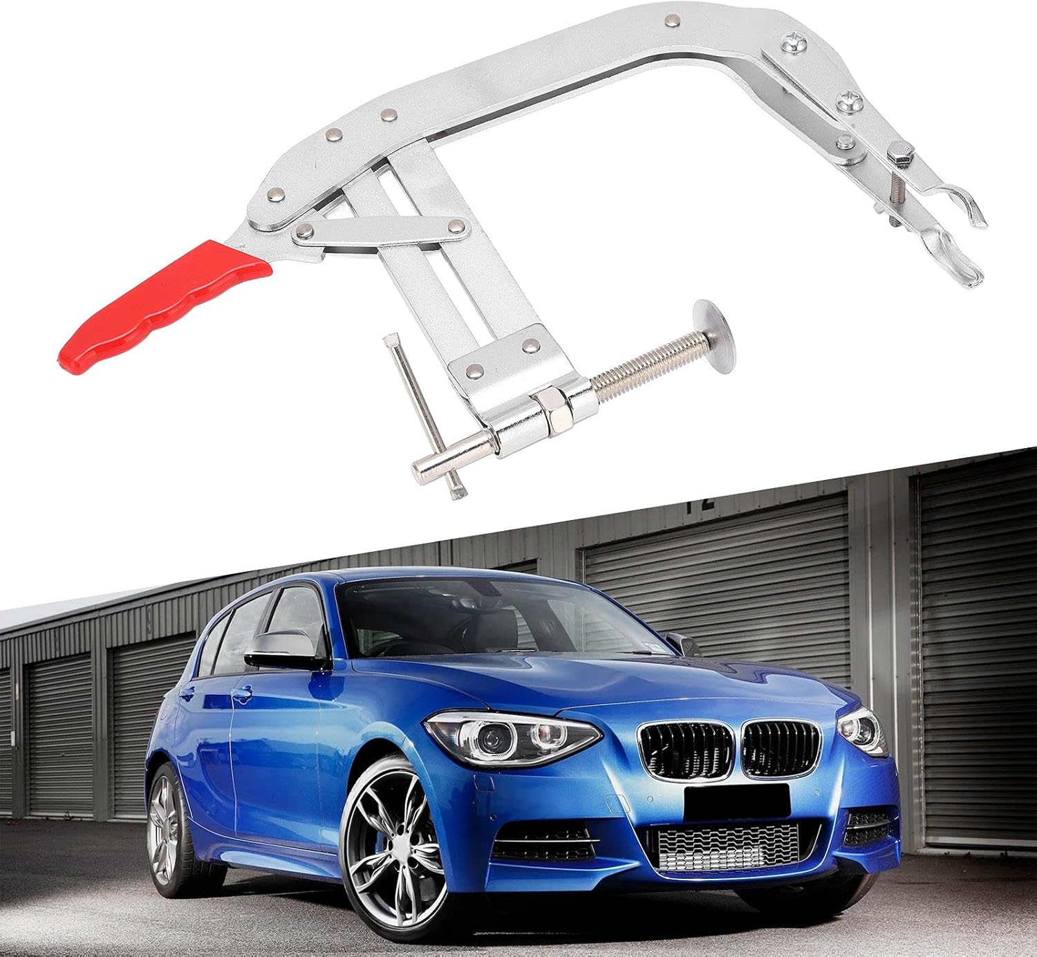 8in Universal Valve Spring Compressor Tool, Aluminum Alloy Car Engine Compression C Clamp, Valve Spring Removal and Replacement Hand Tool for Small and Medium Overhead Valve Engine