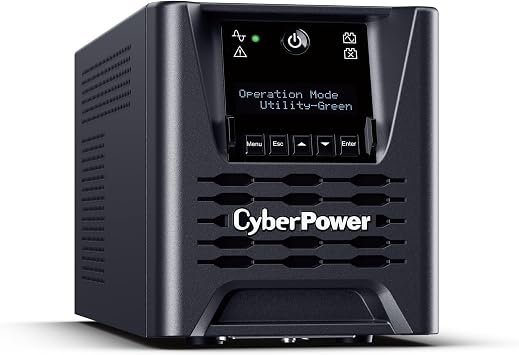 تطبيق CyberPower PR750LCD3C الذكي Sinewave UPS Backup and Surge Protector، 750VA/750W، 6 منافذ، AVR، برج صغير، مراقبة سحابية مدمجة، معتمد من UL