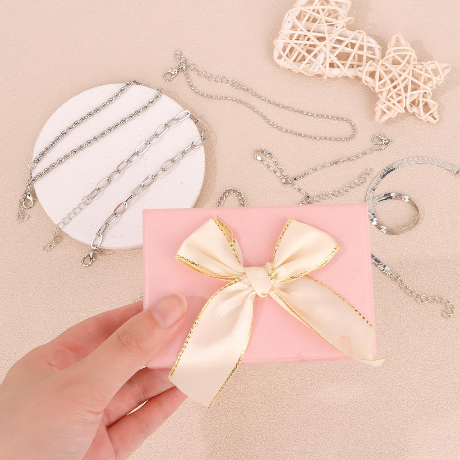 Silver Ankles for Women Waterproof 7 PCS Ankle Bracelets for Women 925 Silver Plated Cuban Figaro Link Chain Anklets Set Adjustable Summer Beach Jewelry for Women Mom Wife - Image 7