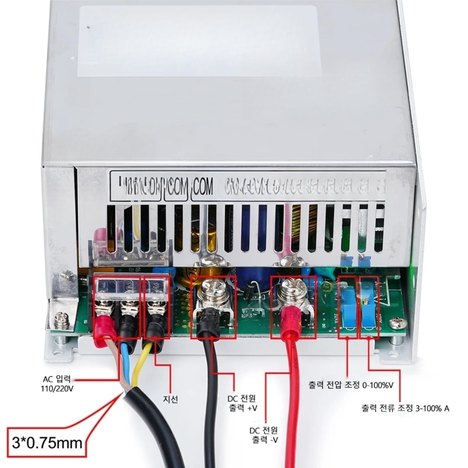 Fuente de alimentación ajustable 110/220V AC/DC(200V 500W 220 V)
