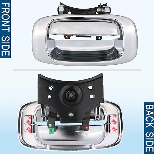 Vista 4 de APPERFiT Pestillo del mango del portón trasero con borde biselado cromado Compatible con Chevrolet Chevy Silverado GMC Sierra 1500 2500 3500