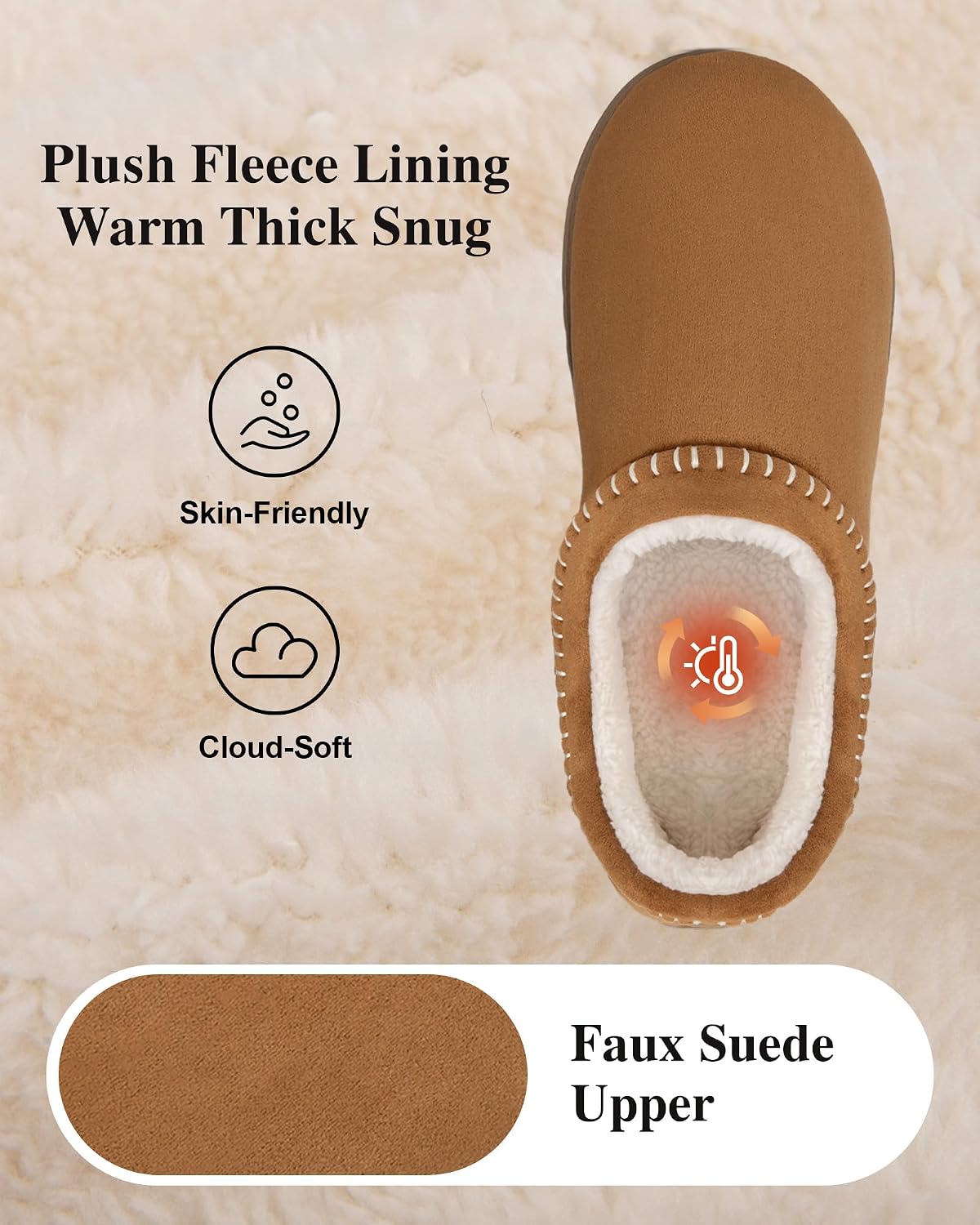LongBay Women's Fuzzy Slippers Cozy Warm House Shoes Indoor Outdoor Gifts