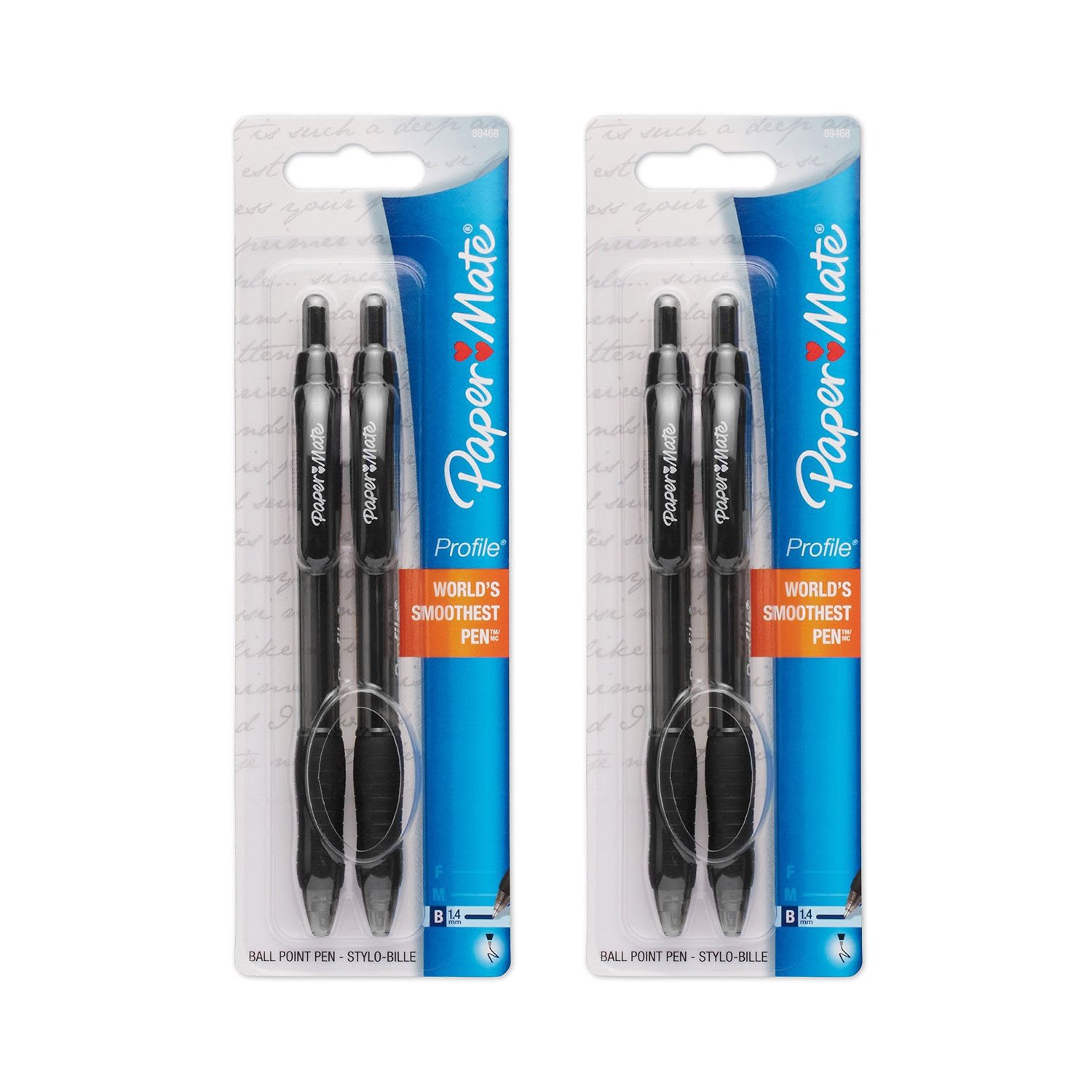 Paper Mate 70673 Write for Hope Retractable Ballpoint Pens Black 2Pack