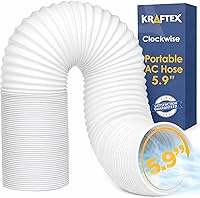 Vista 10 de Kraftex Manguera de aire acondicionado. Ventilación de manguera de escape de CA portátil. Compatible con LG, Delonghi y muchos más acondicionadores
