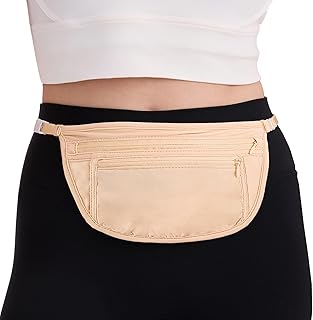 Travel Money Belt for Women - Hidden Anti-Theft Waist Pack, RFID Blocking, Lightweight Travel Fanny Pack for Secure Money Storage